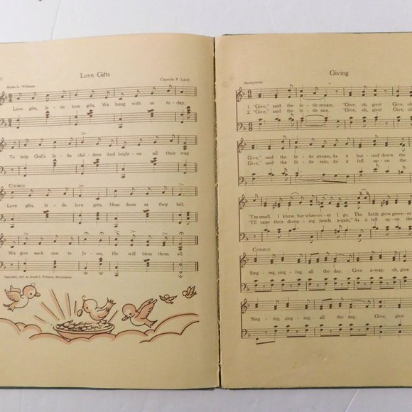 Missionary Melodies Song Book 1950 Vintage Children Sunbeams Broadman Press HB - Picture 10 of 10